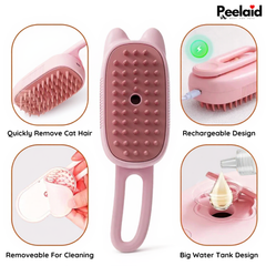 Steam Pet Grooming Brush for Dogs and Cats Fur Care