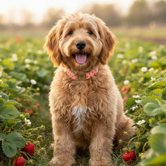 Boop Town Durable Cotton Dog Collar with Quick-Release Metal Buckle