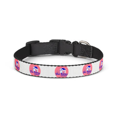 Clip-On Pet Collar — Pink Paw Print Personalized Dog Collar