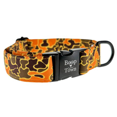 Boop Town Durable Cotton Dog Collar with Quick-Release Metal Buckle