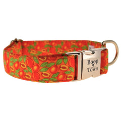 Boop Town Durable Cotton Dog Collar with Quick-Release Metal Buckle