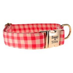Boop Town Durable Cotton Dog Collar with Quick-Release Metal Buckle