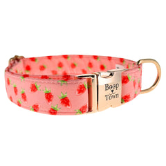 Boop Town Durable Cotton Dog Collar with Quick-Release Metal Buckle
