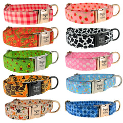 Boop Town Durable Cotton Dog Collar with Quick-Release Metal Buckle
