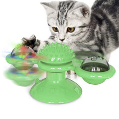 'Windmill' Rotating Suction Cup Spinning Cat Toy