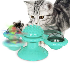 'Windmill' Rotating Suction Cup Spinning Cat Toy