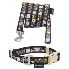 'Caliber' Designer Embroidered Fashion Pet Dog Leash and Collar Combination
