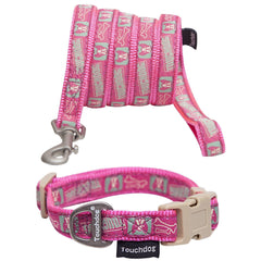 'Caliber' Designer Embroidered Fashion Pet Dog Leash and Collar Combination